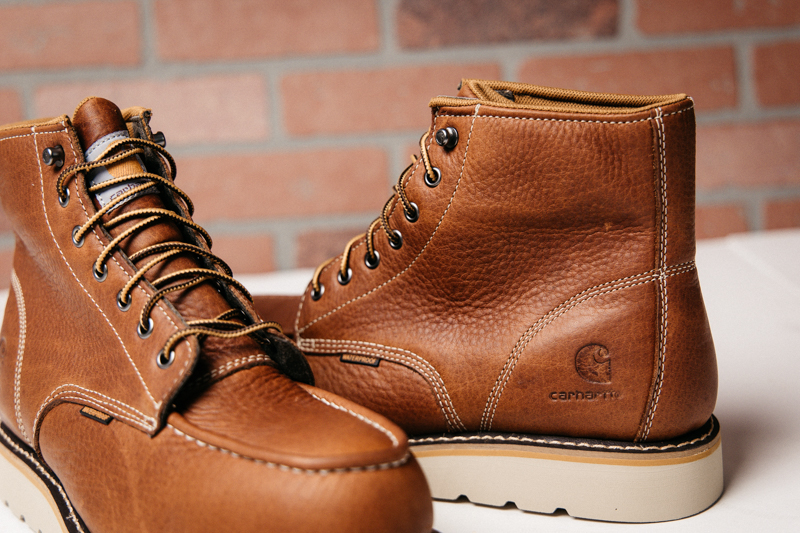 Carhartt Wedge Work Boots leather details